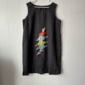 Grateful Dead Upcycled Linen Dress